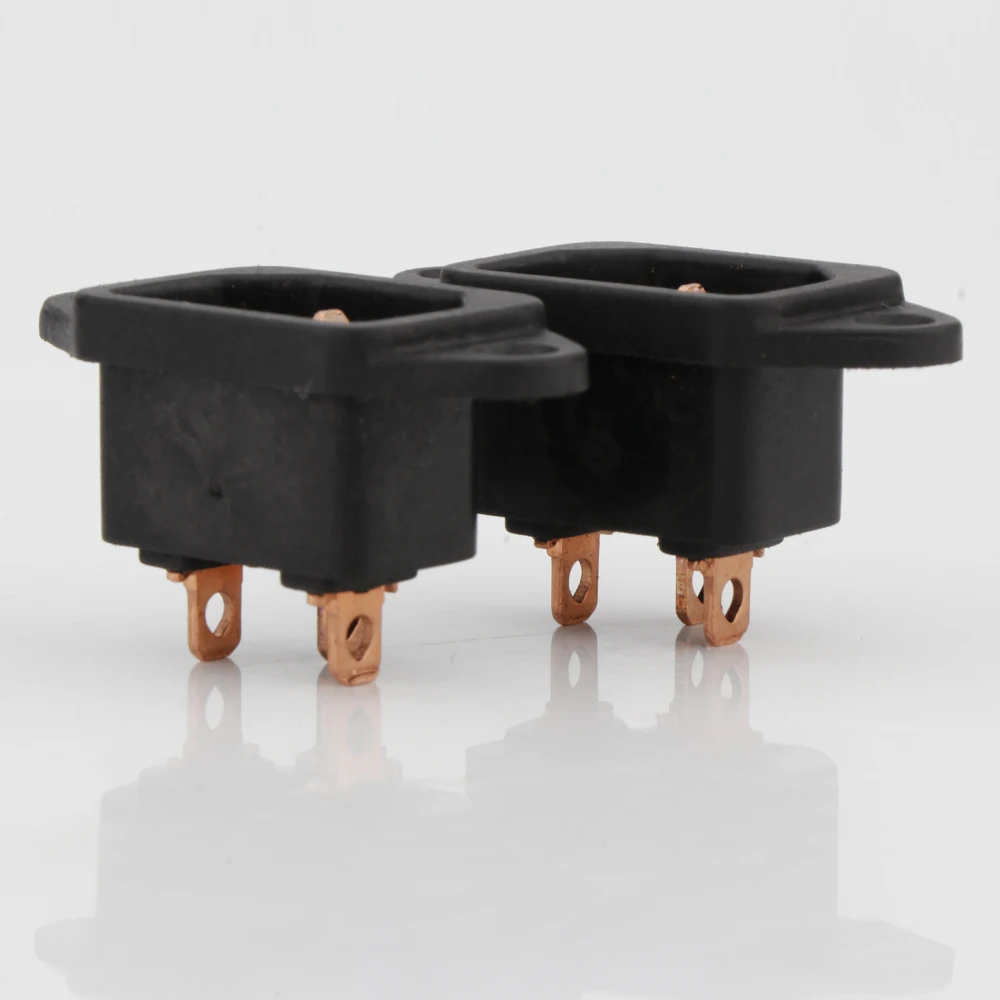 Preffair F101 IEC مدخل المقبس 3-pin ملحومة طبعة الأحمر النحاس HIFI الطاقة MATIHUR التيار المتناوب الأصلي التيار المتناوب 250 فولت 10A IEC أنثى المقبس