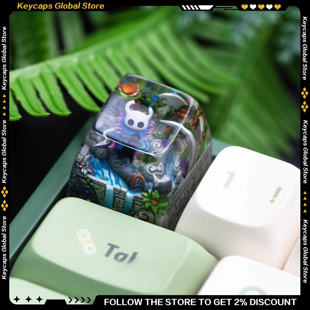 

Hollow Knight Keycap Resin Creative Game Peripherals Handmade Single ESC Key Personalized Creative Mechanical Translucent Gifts