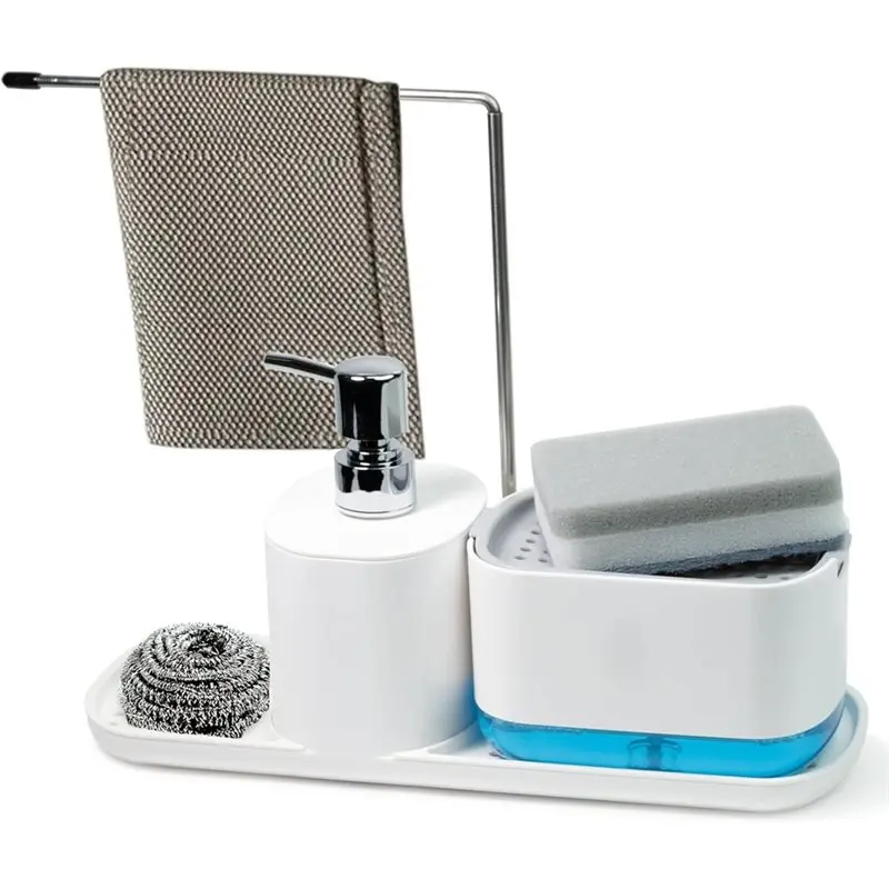 

24-Hour Delivery Dish Soap Dispenser Convenient Kitchen Sink Organizer Tray And Sponge Holder Sink Organizer