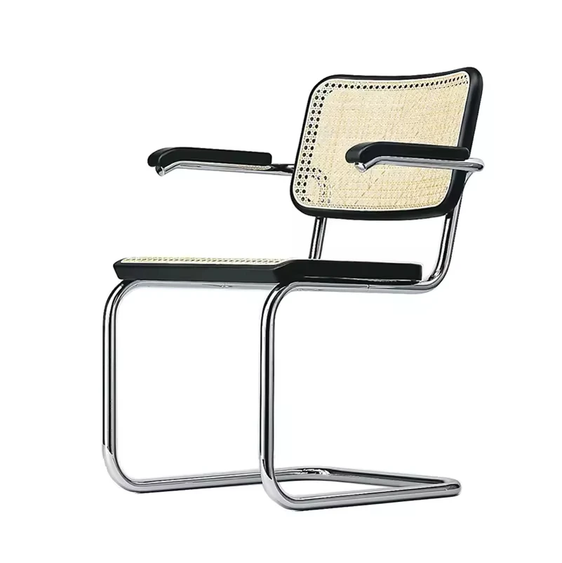 #Hot Sale Mid Century Modern Vintage Wood Dining Chairs For Home Office Comfortable Ergonomic Cesca Cane Rattan Accent Cafe Chai view 3
