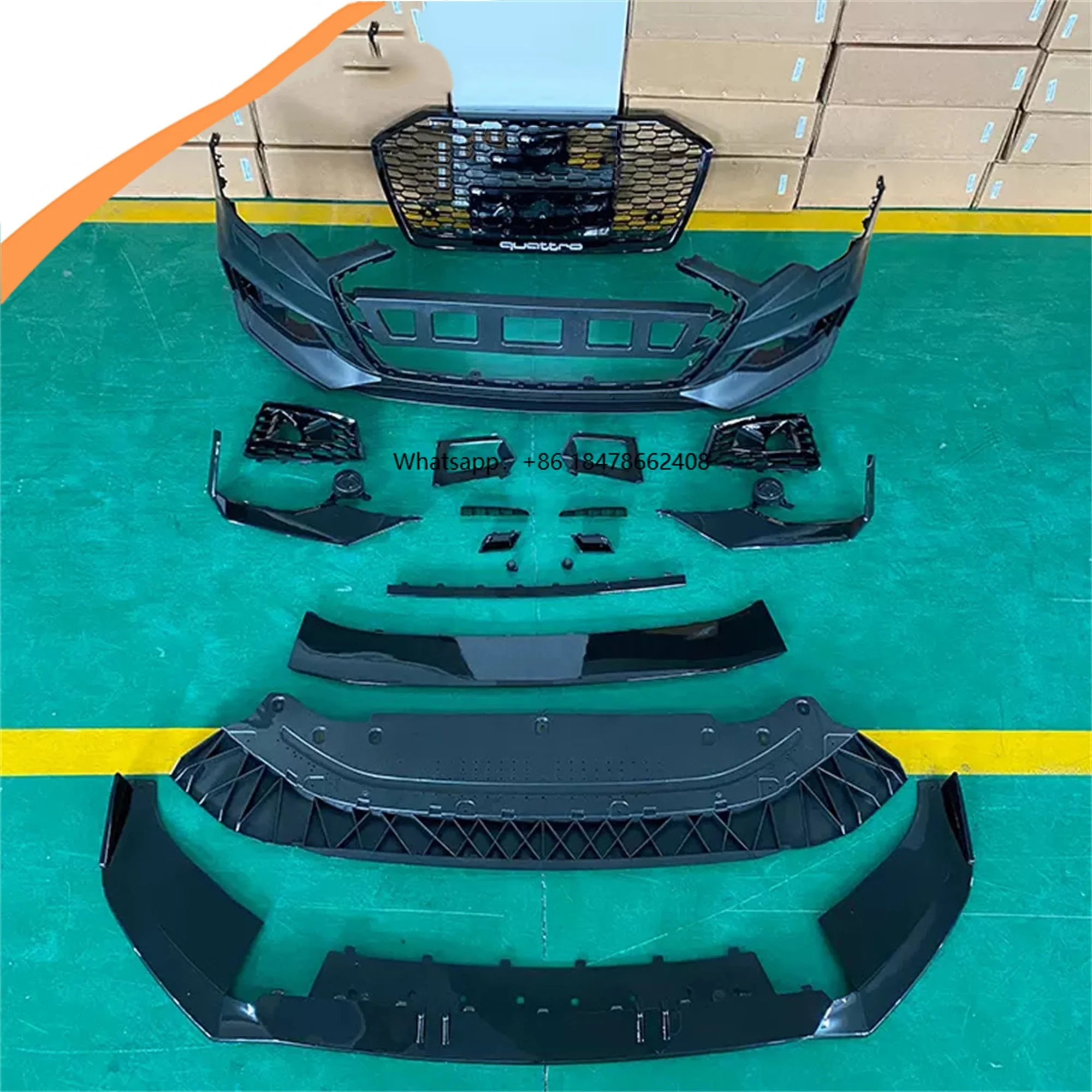 

Front Bumper Rear Diffuser Side Skirt Body Kit for A6 C6 Accessories Upgrade RS6 Body Kits 2019-2021