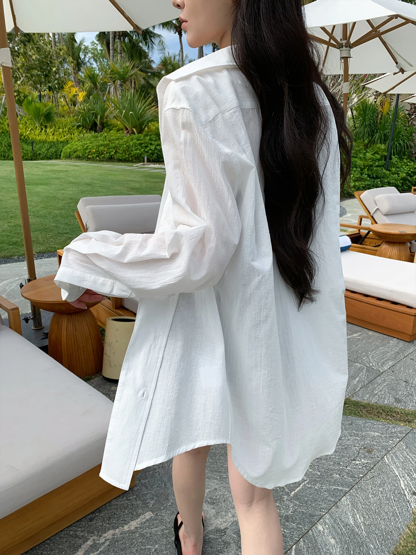 

Женская белая тонкая рубашка с длинным рукавом X Stevens, свободного кроя, летняя верхняя одежда, защита от солнца, повседневная, дышащая, удобная