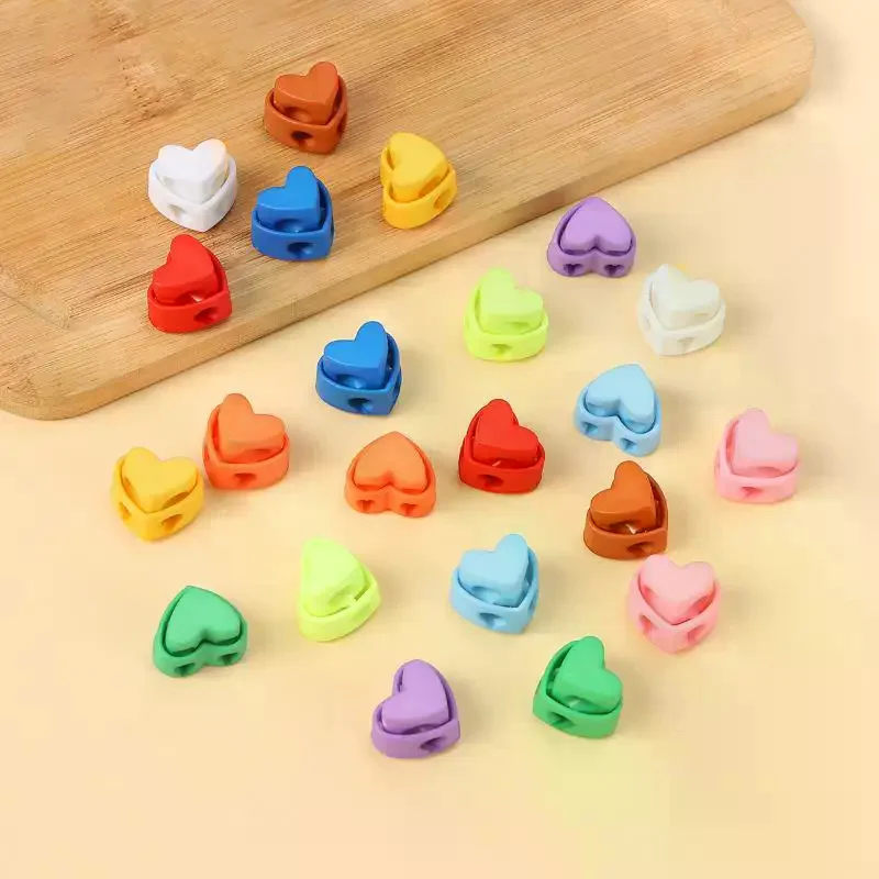 Colorful Heart Needle Sleeves for Crochet Knitting Durable Soft Covers Protect Fingers DIY Craft Tool Set
