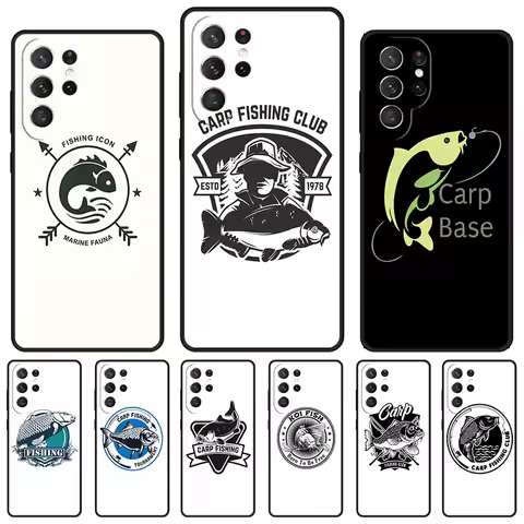 Carp Fishing phone case For Samsung Galaxy S24 S23 S22 Ultra Note 10 20 Plus S8 S9 S10 S20 S21 FE Cover