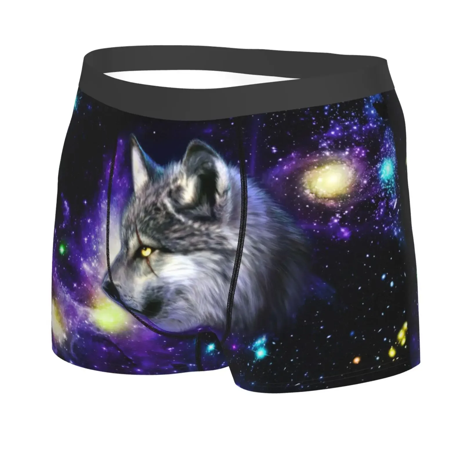 Starry Wolf Pattern Print Men Underwear Healthy Soft Comfortable High-Quality Men's Briefs Stylish Trendy Casual Sports Panties