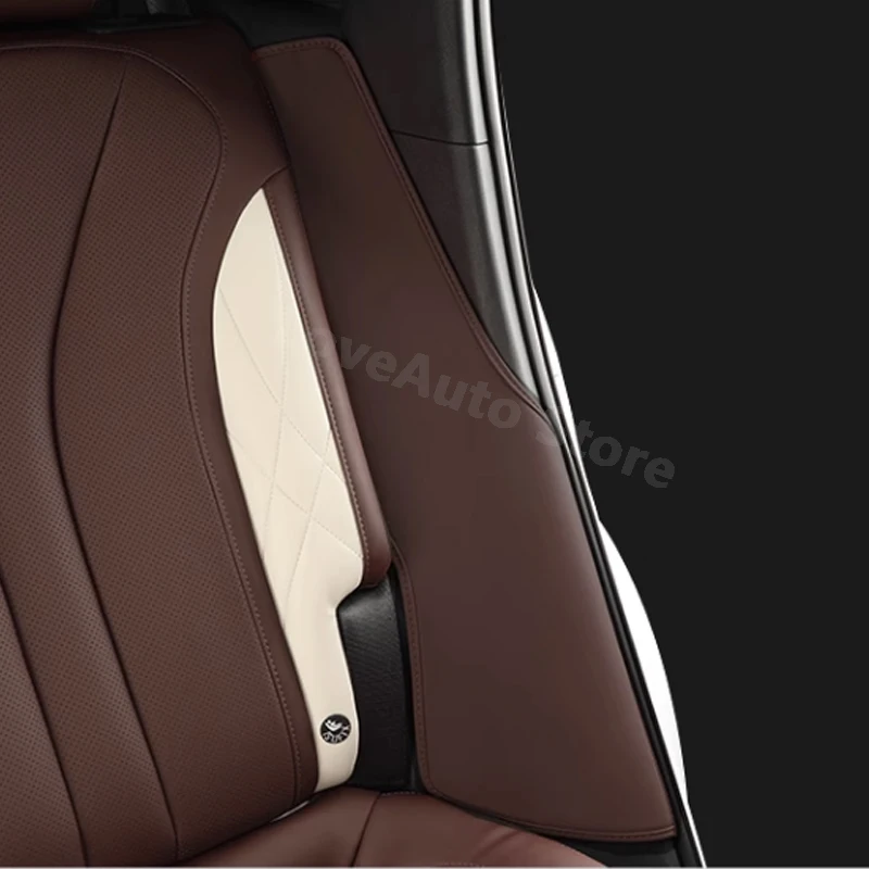 For Geely Monjaro KX11 Xingyue L 2021-2023 Car C Pillar Anti-kick Protective Mat Seat Belt Pad Rear Door Cover Leather Strip