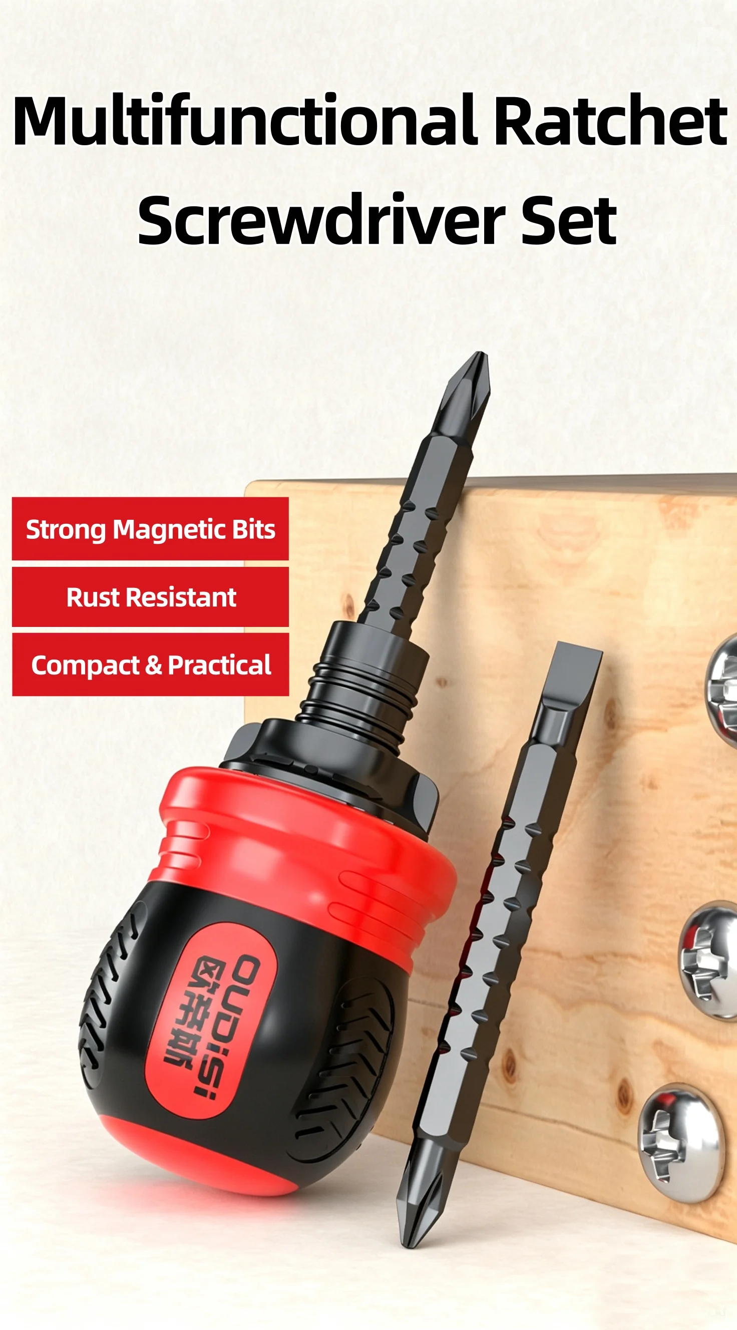 Mini 12-in-1-Ratschenschraubendreher-Set mit magnetischem Griff, arbeitssparender Hand-Phillips-Schlitzschraubendreher mit doppeltem Verwendungszweck – Detail 1