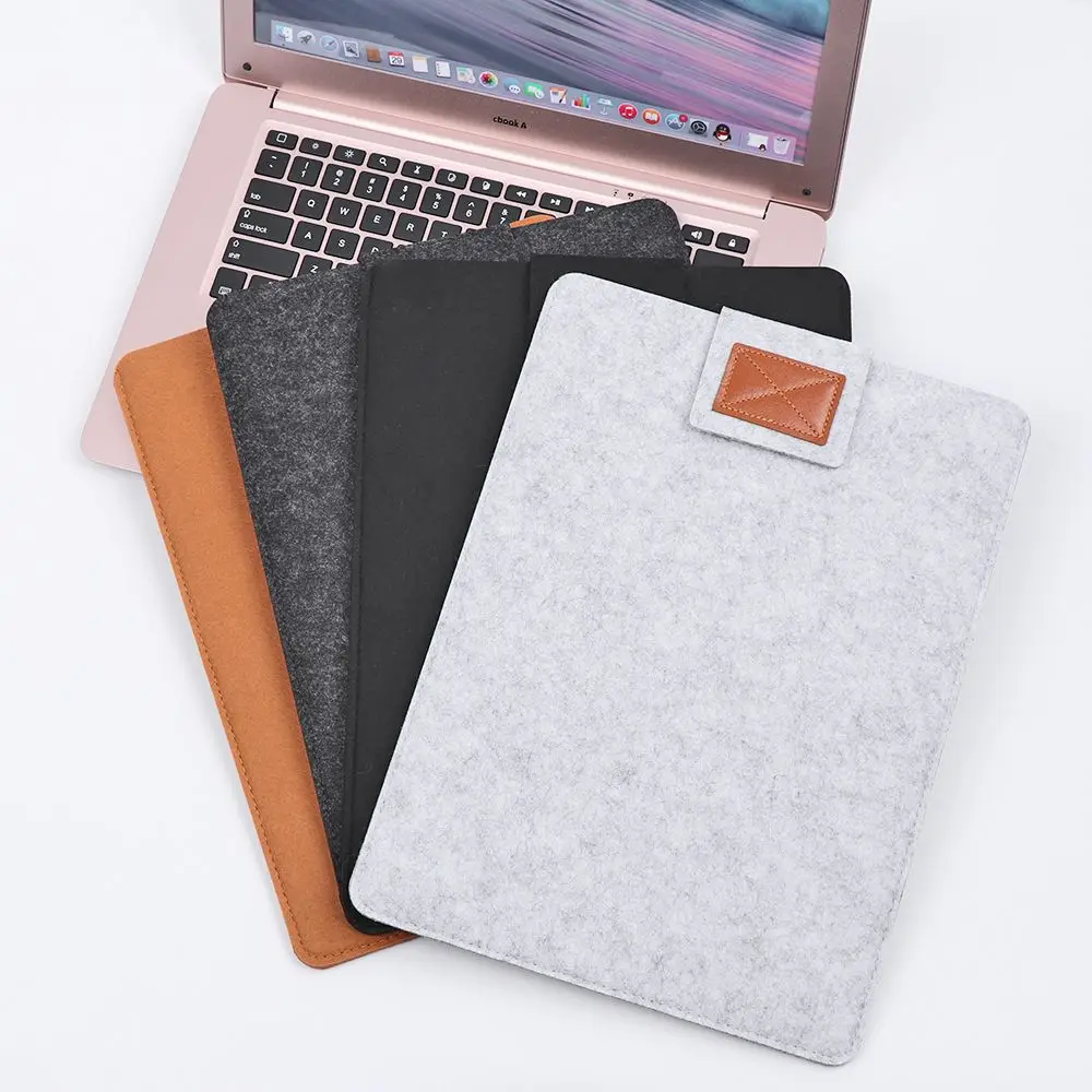 Wool Felt Ultra Thin Laptop Sleeve Case For Macbook Air Pro Ultrabook For 11/13/15 inch Anti-Scratch Wool Felt Soft Bag Cover