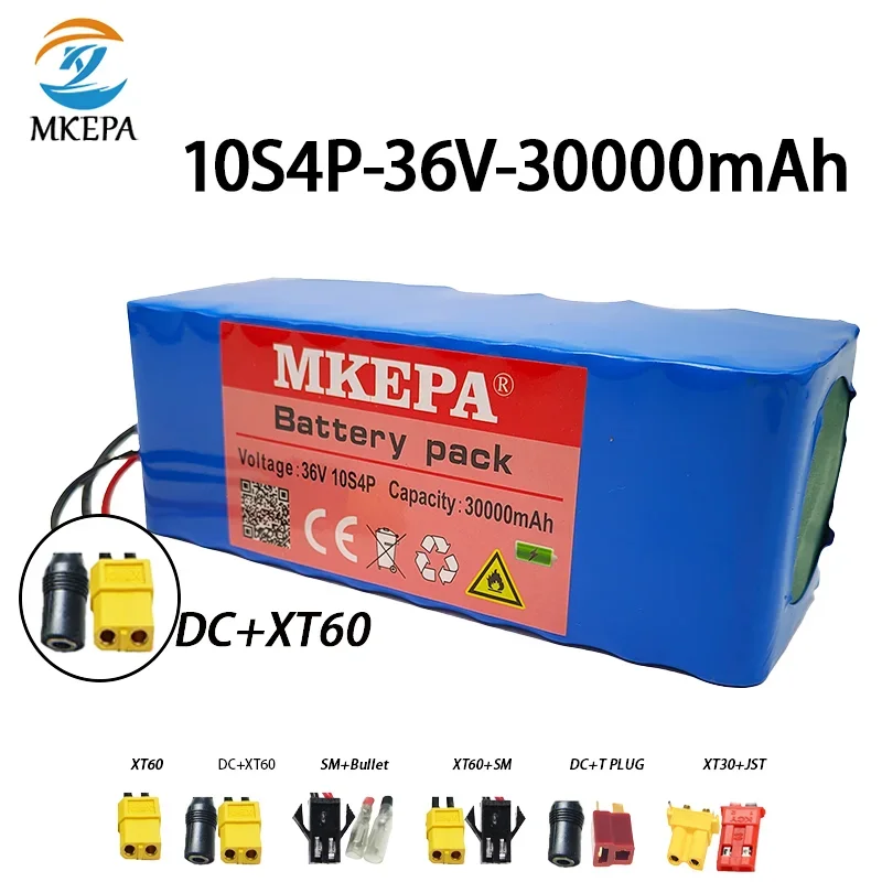 10S4P 36V 30000mAh Electric Scooter Lithium Battery Pack Large Capacity And Long-Lasting Battery Life Electric cooter Battery