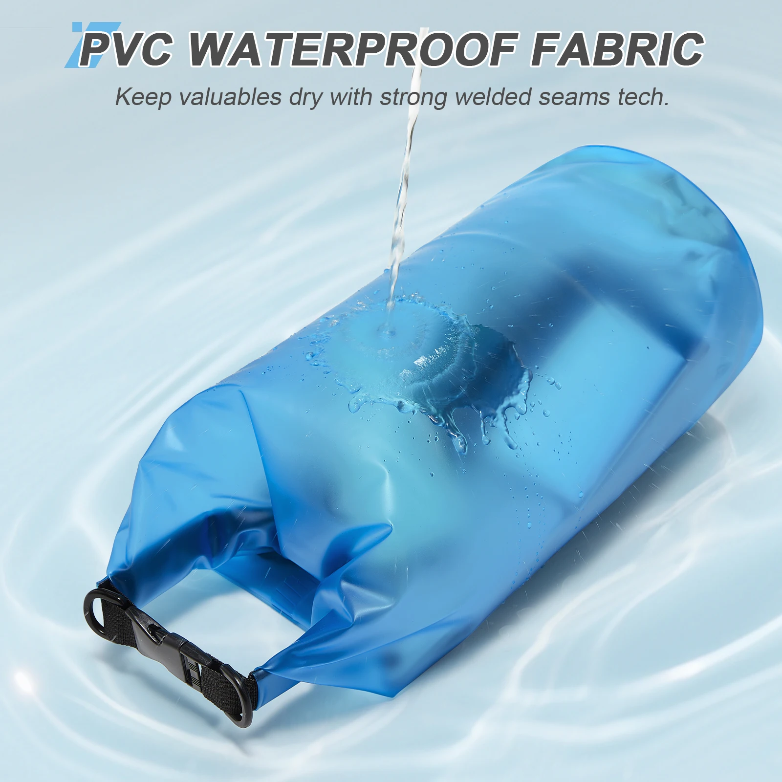 Bolsa seca impermeable para kayak, 5L 10L, pequeña bolsa seca flotante impermeable para barco, deportes, playa, pesca, Rafting, natación, Camping