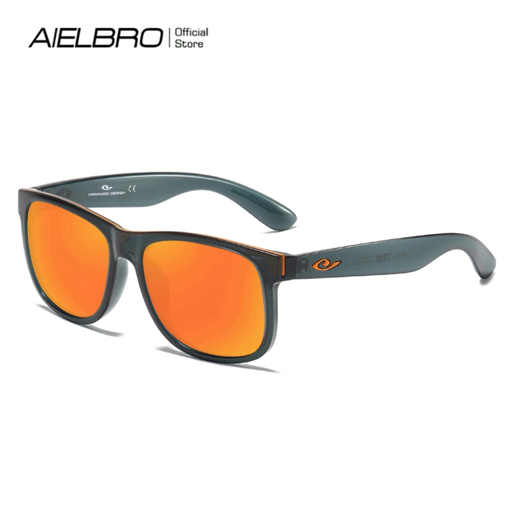 AIELBRO marca designer de luxo óculos de sol dos homens condução ciclismo óculos quadro quadrado óculos de sol tons oculos ciclismo