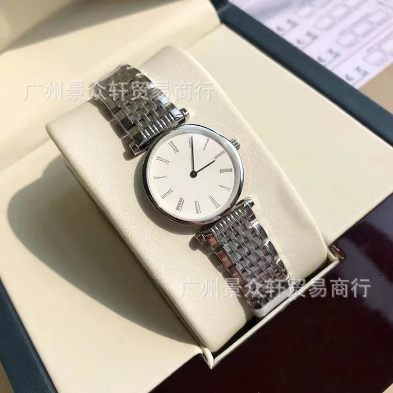 Jia Lan coppia ultrasottile orologi Roman letteral Fritillary Dial Steel Belt orologio al quarzo E-Commerce Live Delivery