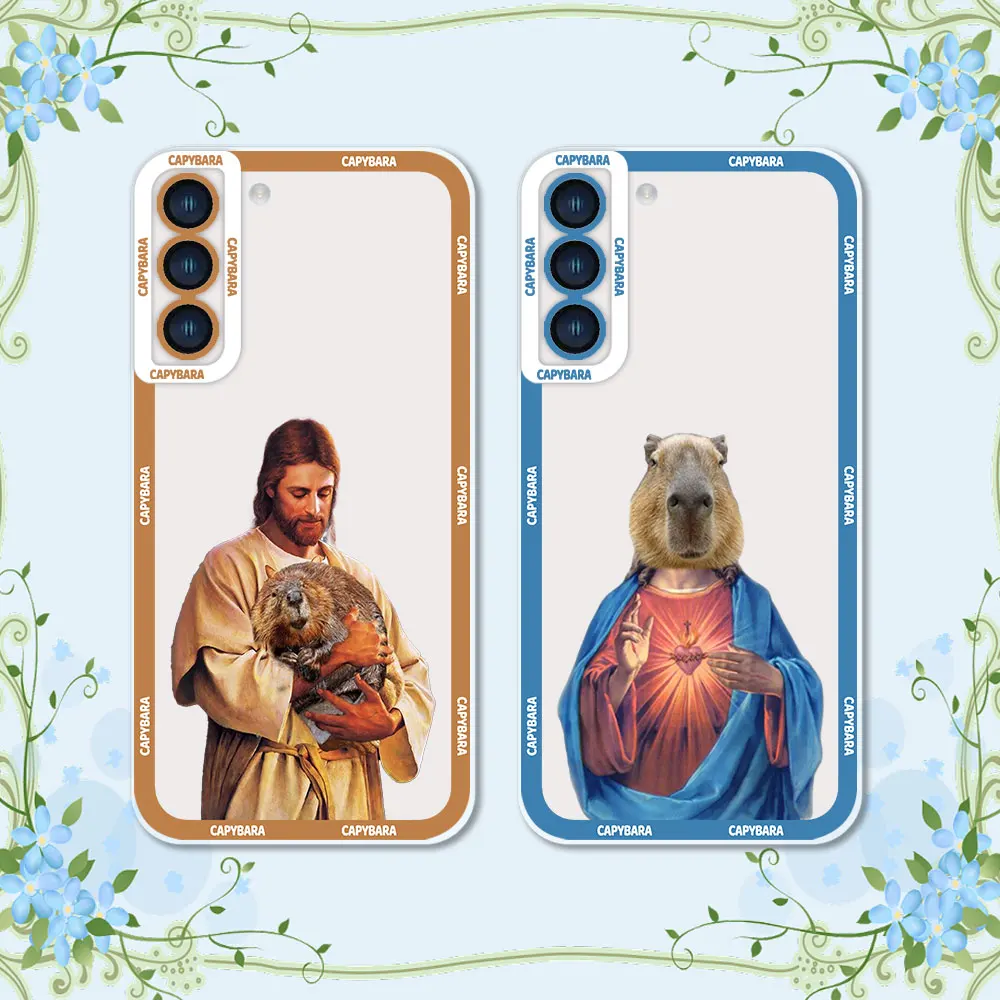 Cute Funny Capybara Animal Phone Case For Samsung A81 A11 A10S A10 A03 A03S A02 M60 M23 M22 M12 M11 M02 J7 J6 J5 J4 J2 5G Cover