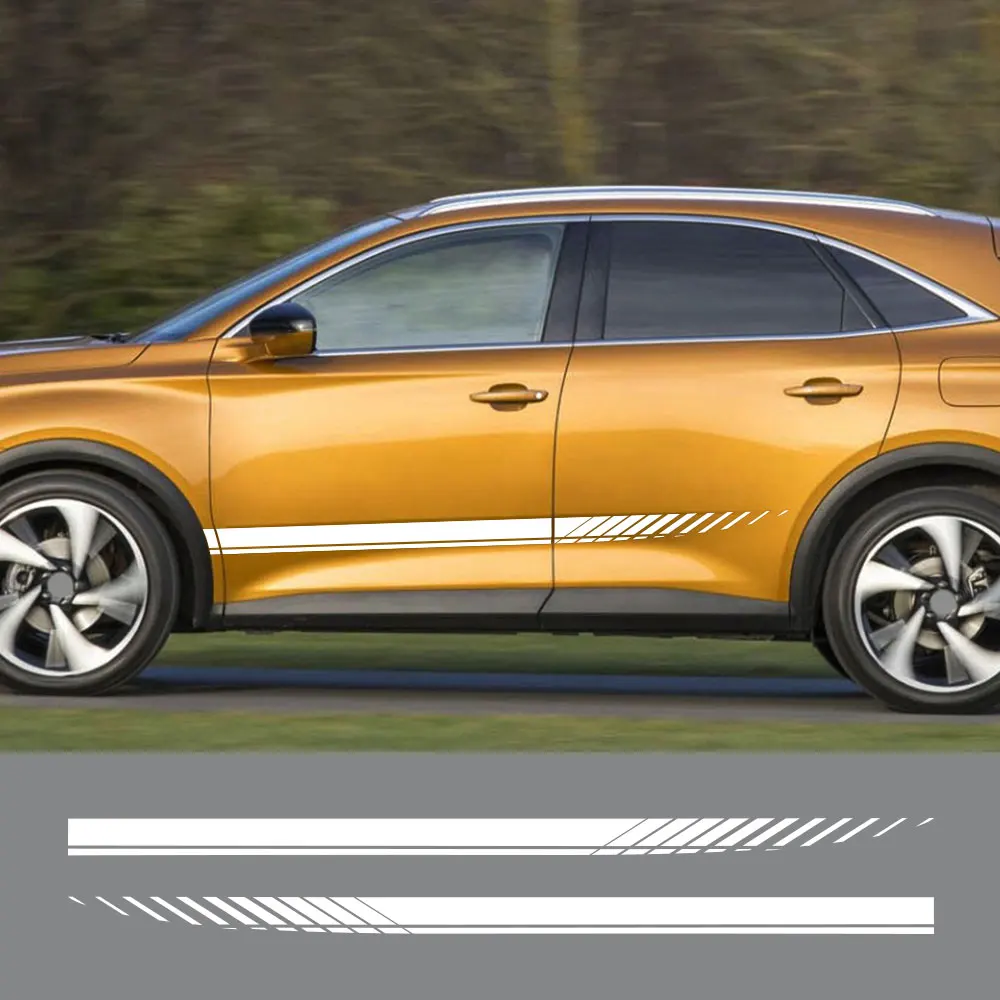 

2PCS Car Door Side Stickers Auto Body Tuning Vinyl Decals Accessories For Citroen DS DS3 Cabrio DS4 DS5 Prestige 5LS DS DS6 DS7