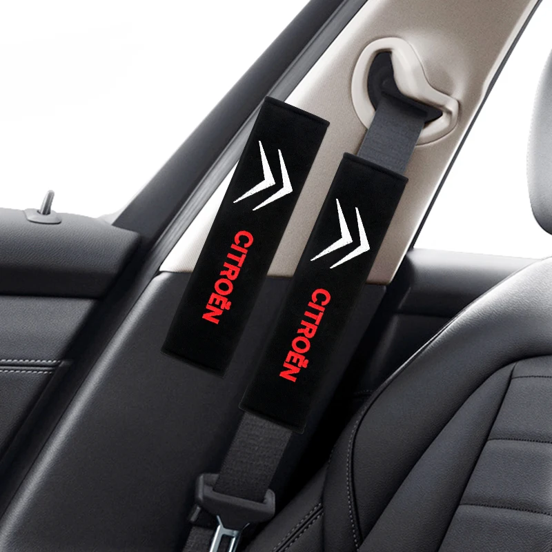 2pcs Car Safety Belt Shoulder Cover Pad For for Citroen C4 C3 C5 C1 C2 Berlingo C-Elysee C4-Picasso C4-Aircross Car stickers