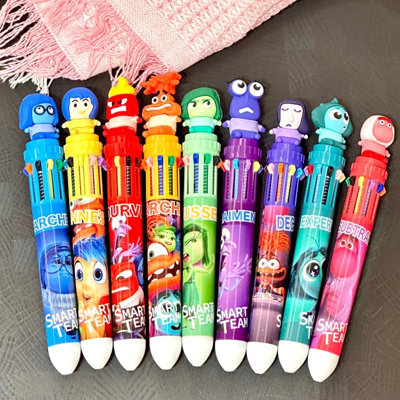 5/36pcs Disney Cartoon Inside Out Doll 10 Colors Ballpoint Pen Cute Gel Pen Student Supplies Stationery Christmas Gifts