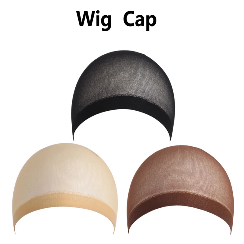 2Pcs/ Pack Stocking Wig Cap Hair Net For Weave Hair Wig Nets Stretch Mesh Wig Cap Hairnets For Making Wigs Free Size