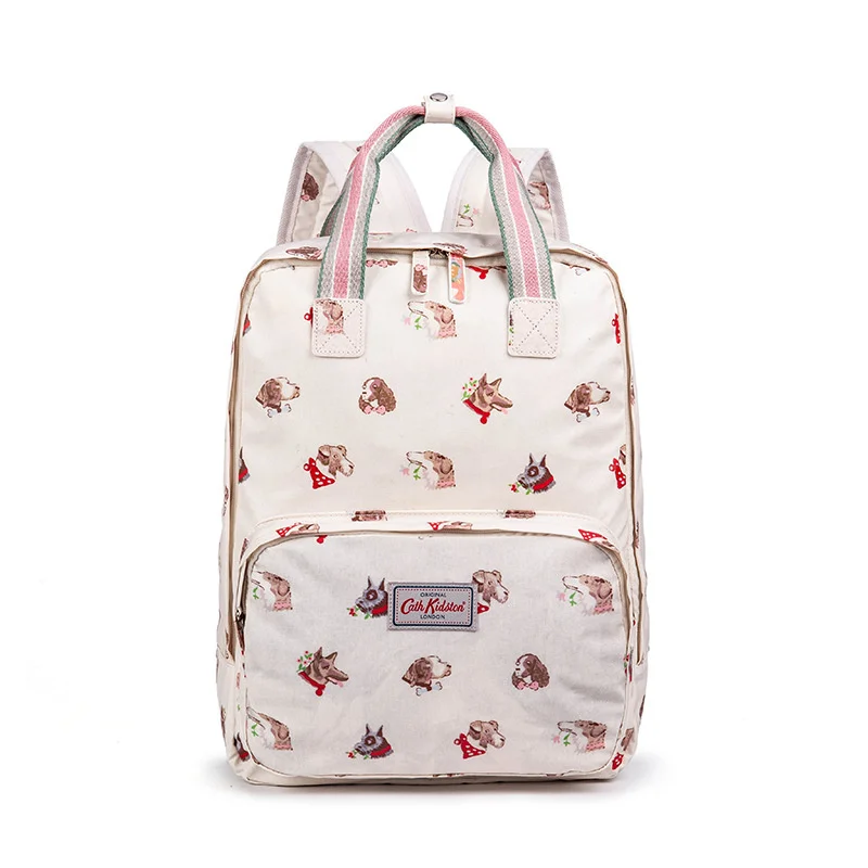 Cath Kidston-Mochila Multifuncional Impermeável Snoopy, Mochila Grande Capacidade, Estudante, 40x12x30cm