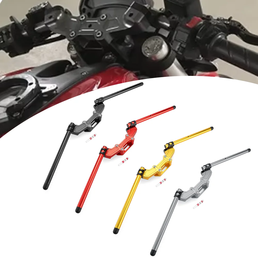 Motorcycle Clip on Adjustable Handlebar Handle Bar With Adapter For DUCATI Monster 821 1200S 1200 2014 -2017 2018 2019 2020 2021