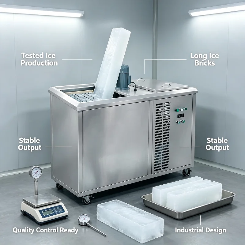 Eco Friendly Block Ice Making Machine 0.3-10T/Day, Commercial Automatic Ice Brick Equipment for Food Storage