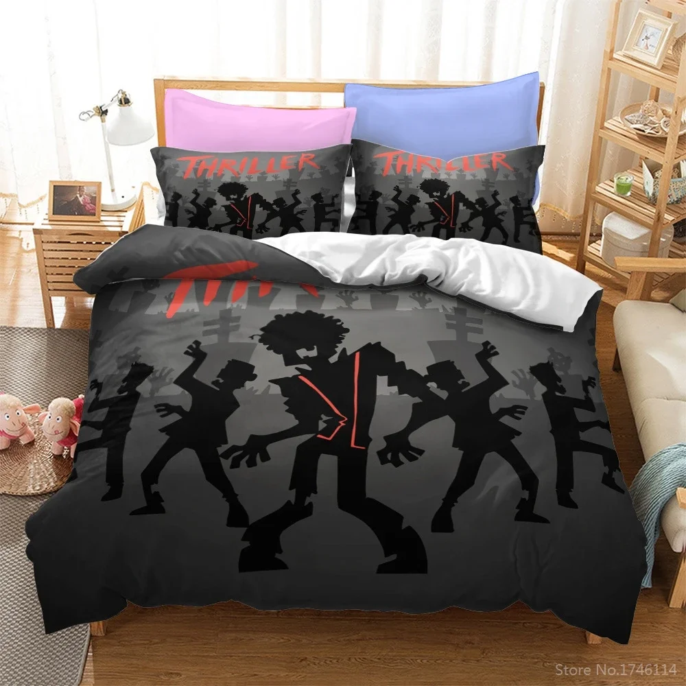 3D Print Michael Jackson Bedding Set Twin Full Queen King Size Quilt Cover with Pillowcase Duvet Cover Set for Home Bedroom Gift