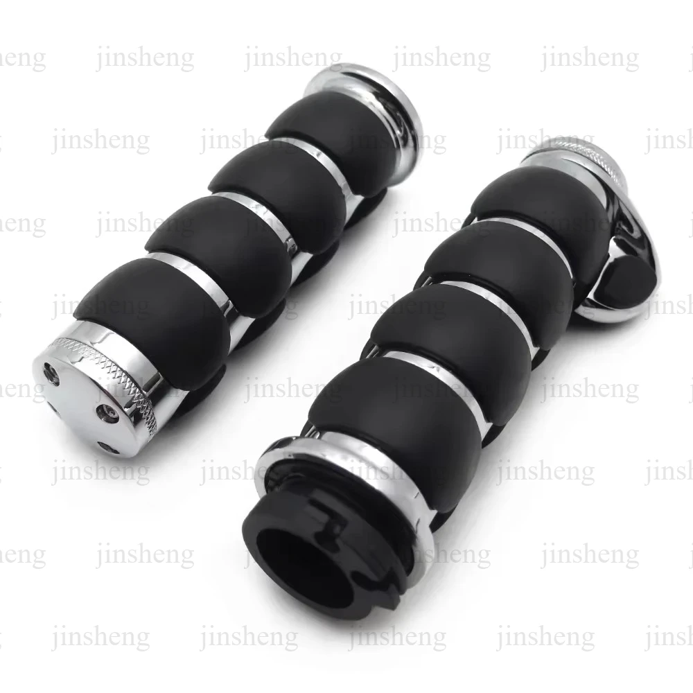 For Harley Davidson Softail Fat Boy FLSTF & Honda Shadow 600 VLX DLX Motorcycle Billet Aluminum Rubber Hand Grips 25mm