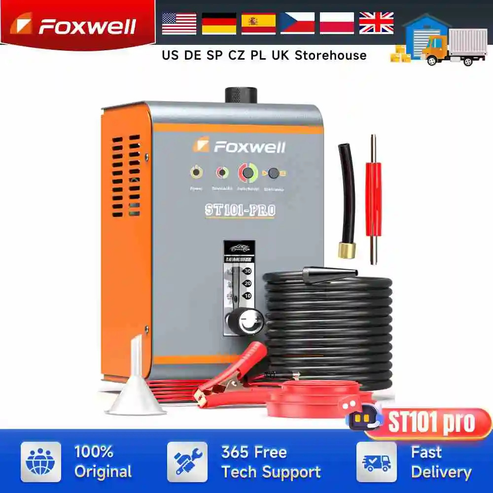 Generator dymu do wykrywania nieszczelności samochodowych, lokalizator nieszczelności, turbosprężarka z wbudowaną pompą powietrza, detektor nieszczelności układu EVAP, narzędzia mechaniczne do