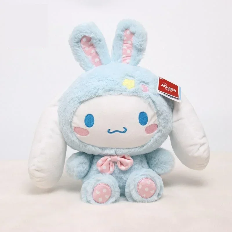 Mainan mewah Sanrio 38cm Kawaii Kuromi Hello Kitty My Melody Cinnamoroll lucu dekorasi rumah boneka hadiah Natal anak perempuan