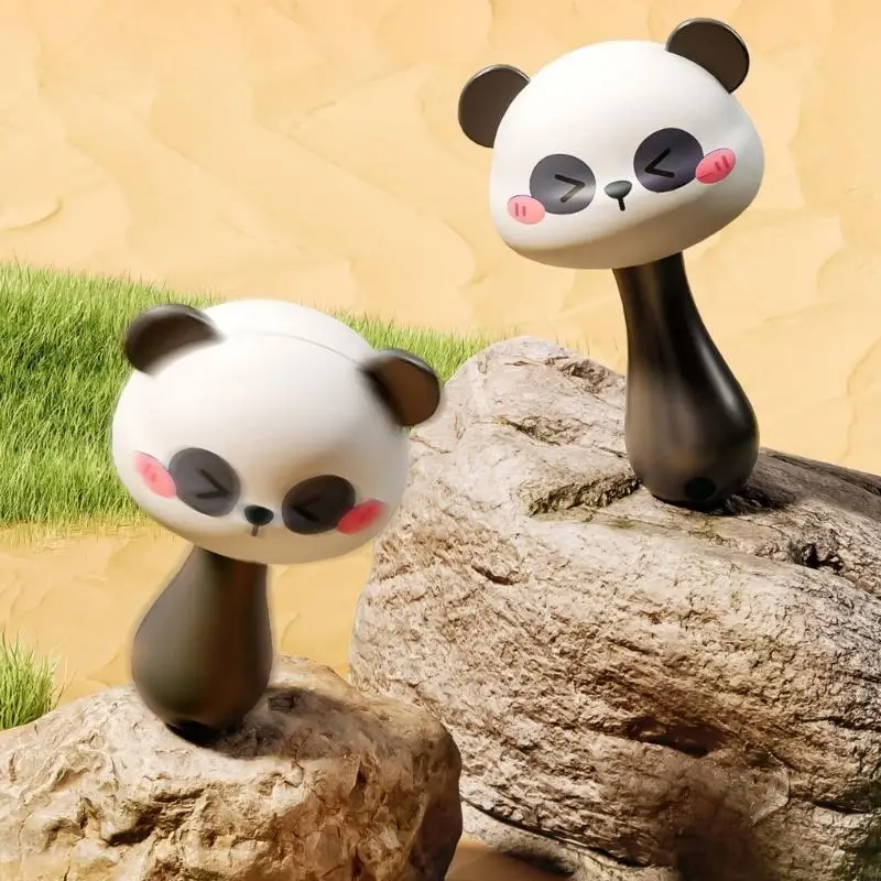 D7YD Baby Cartoon Panda Rattle Toy Plush Instrumento Musical Recém -nascidos Presente