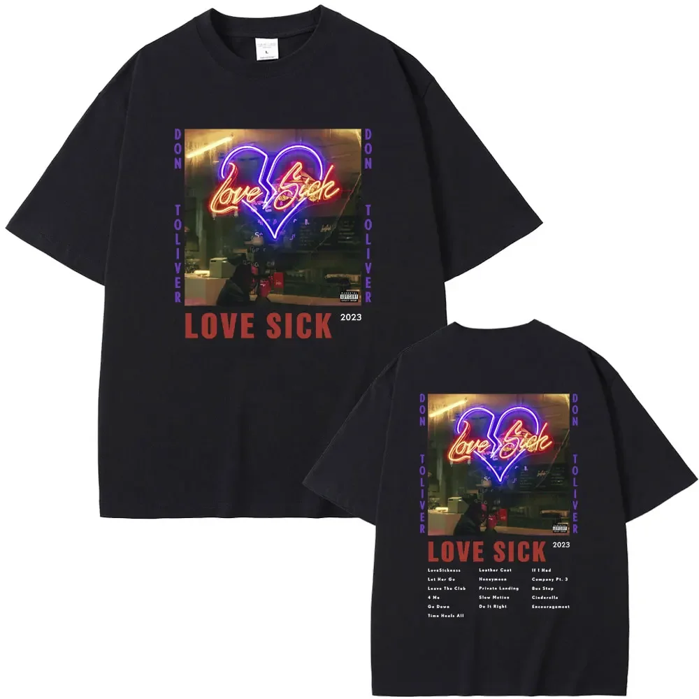 Raper Don Toliver Love Sick Graphic Print T Shirts Male Fashion Vintage T-shirt Summer Men Women Hip Hop Oversized Short Sleeve