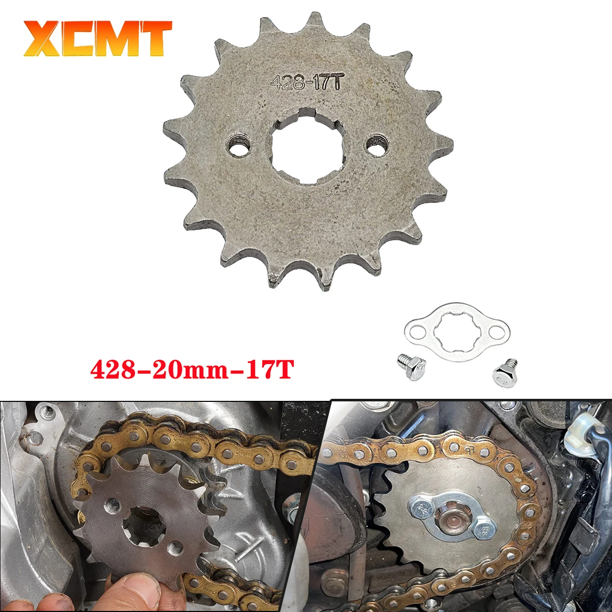 

428# 20mm 10T-19T Front Engine Sprocket For BSE SSR SDG KAYO Dirt Pit Bike ATV Quad Go Kart Moped Buggy Scooter Motorcycle