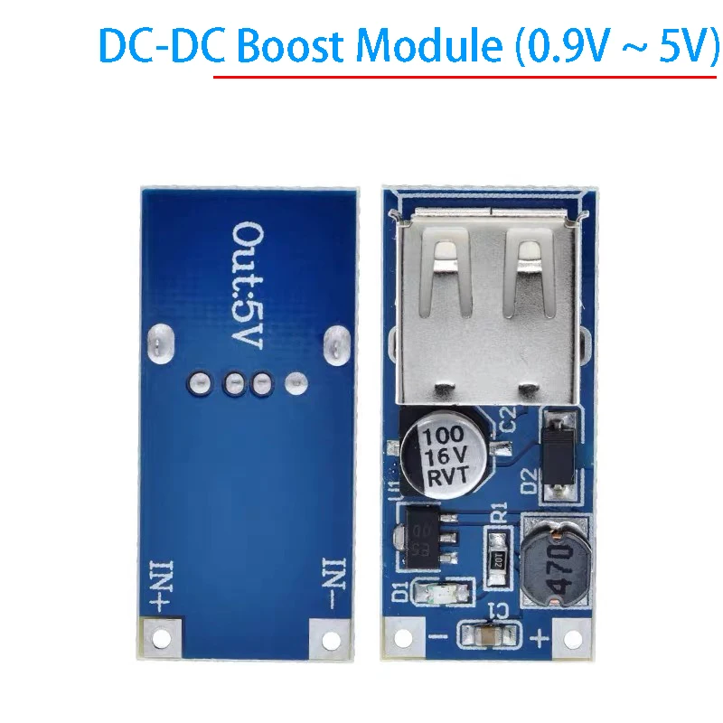 1/2/5PCS DC-DC boost module (0.9V ~ 5V) 5V 600MA USB boost circuit board mobile power boost