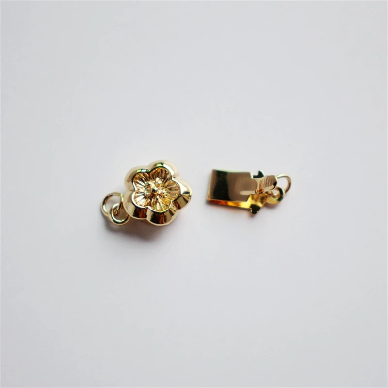 1/3 Pieces/batch Flower Shape Necklace Bracelet DIY Jewelry Making Connector 925 Silver/golden/Rose Gold Clasp Accessories