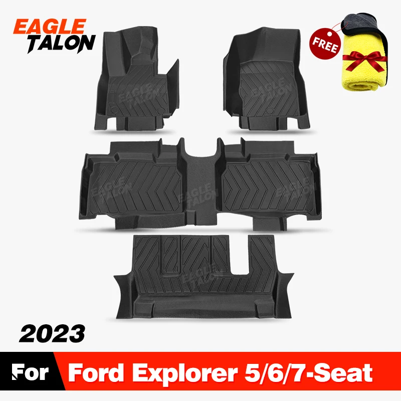 Custom All-Weather TPE Floor Mat For Ford Explorer 2023 Carpet Cover Waterproof Automotive Interior Protector Accessories