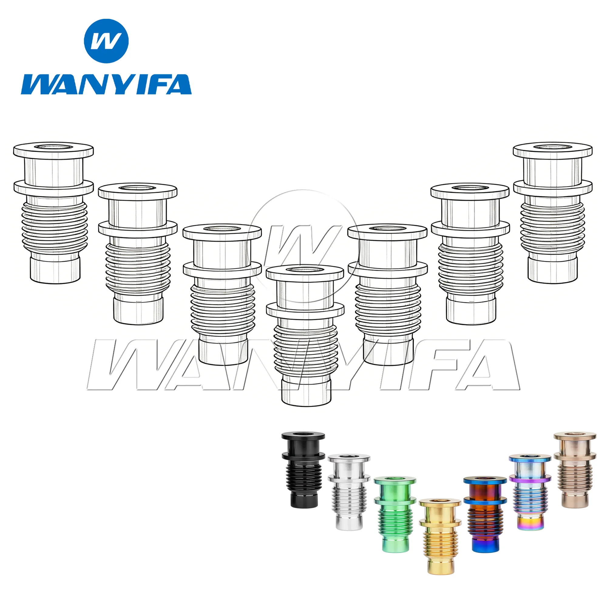 

Wanyifa Grade 5 Titanium Alloy Bolt by M10x20.5mm Size for Road Bike Rear Wheel Rotor Axle Fixing and Transmission Mounting