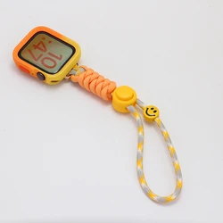 For Apple Watch lanyard 41mm 42mm 45mm 46mm 49mm hand hold short lanyard s10 s9 s8 s7 s6 Color pocket watch braided lanyard s5