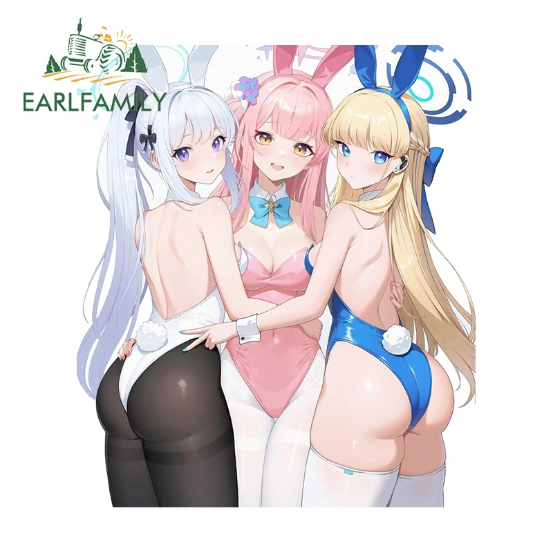 

EARLFAMILY 13 см x 11,2 см сексуальный синий архив аниме задница Автомобильная наклейка Hentai Kawaii Waifu Booty Decal JDM шлем украшение окна