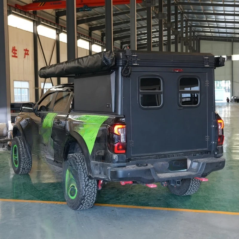 Camper TP07B Quick Setup Overland Truck Camper Hard Shell Rooftop Lightweight Truck Campers