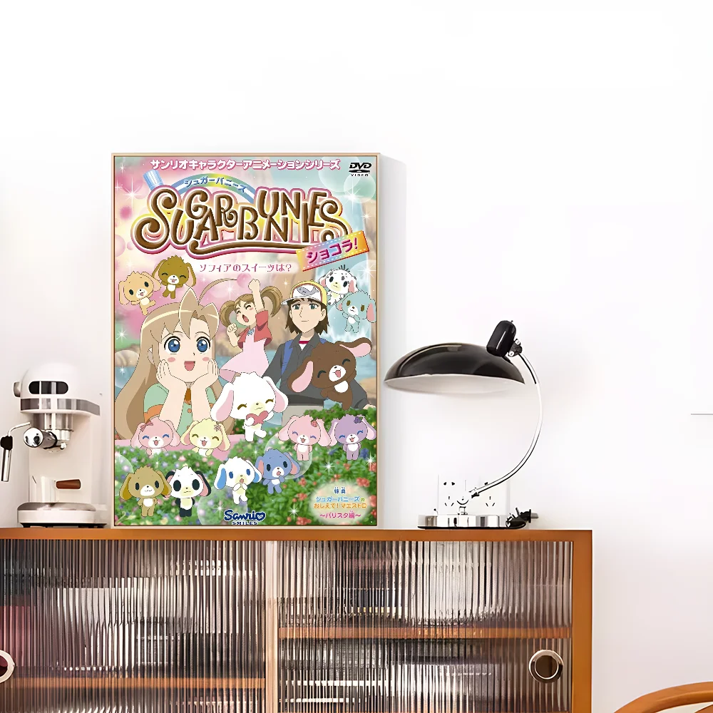 S_sugarbunnies Anime Kawaii Movie Sticky Posters Vintage Room Home Bar Cafe Decor Vintage Decorative Painting