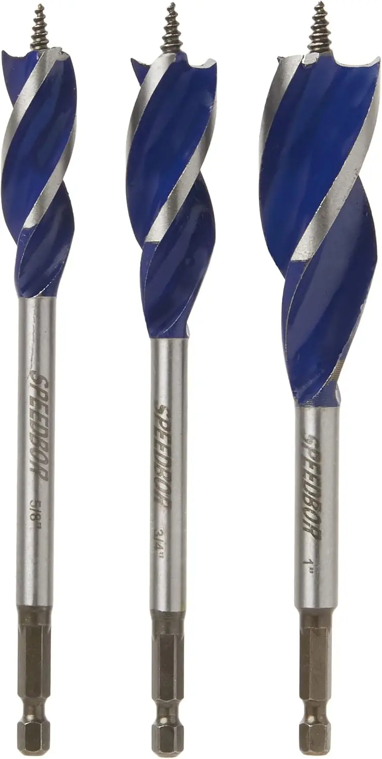 

3-Piece Drill Bit Set for Wood, Precision Woodworking Bits, Sharp & Durable