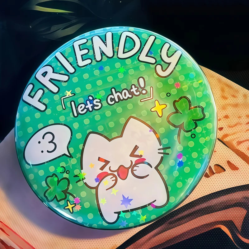 Social Cue Enamel Pins Nervous Blue Cat Badge Cute Anxiety Communication Reminder Button Pin Funny ackpack Clothes Gift