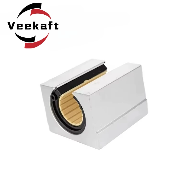 Veekaft 1PCS SBR12QS SBR16QS SBR20QS SBR25QS SBR30QS Open Type Engineering Plastic Linear Bearing SBR for CNC SBR Linear Guide