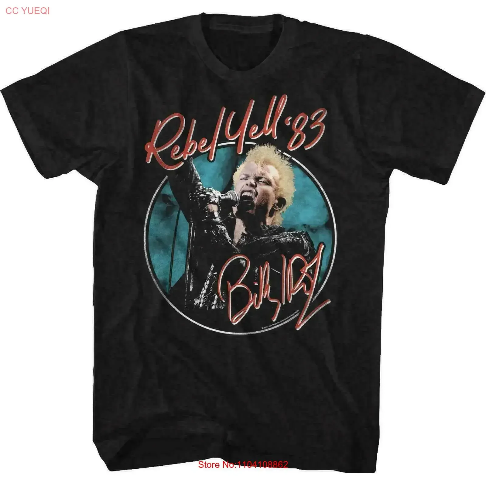 Billy Idol Rebel Yell Rock N Roll Band T shirt All Sizes JA635 vintage Washed homme fashion Stylish Top For Everyday Wear