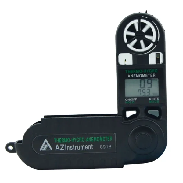 High Precision Folding Wind Speed Detector Digital Wind Speed Meter/ Fold-down Air Flow Meter AZ8918