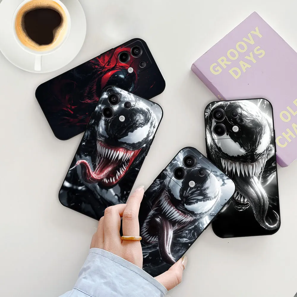 Marvel Venom 3 The Last Dance Phone Case For Redmi Note 13 12 11 10 ProPlus 12S 11S 11T 11E 10S 9 9S 8 8T 7 Pro Max Black Cover