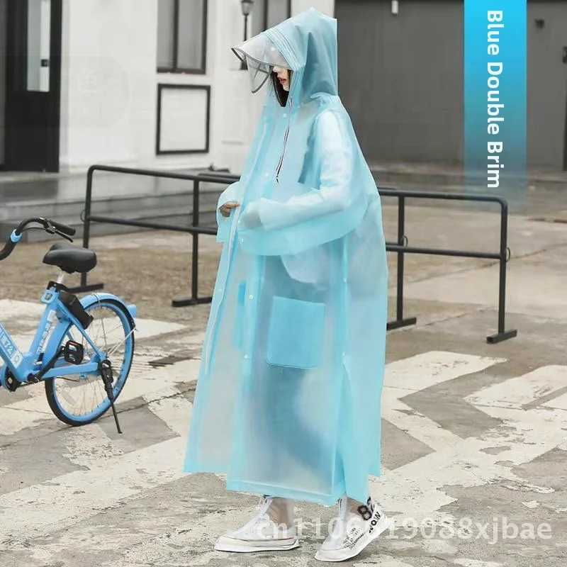 

Adult Men's & Women's Poncho Four-in-One Outdoor Hiking Bike Motorcycle Fashion Raincoat Black Pink Blue White Sizes L XL XXL