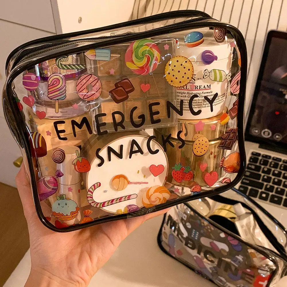 Trendy Capacity Makeup Bag Large Capacity Travel Organizer Easy Wipe Clean Toiletry Pouch  Multifunctional Storage Bag For Women