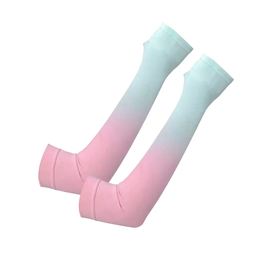 1pair Portable UPF 50+ Arm Covers UV Protection Elastic Cooling Arm Sleeves Breathable Sun Protection Sleeve Cycling