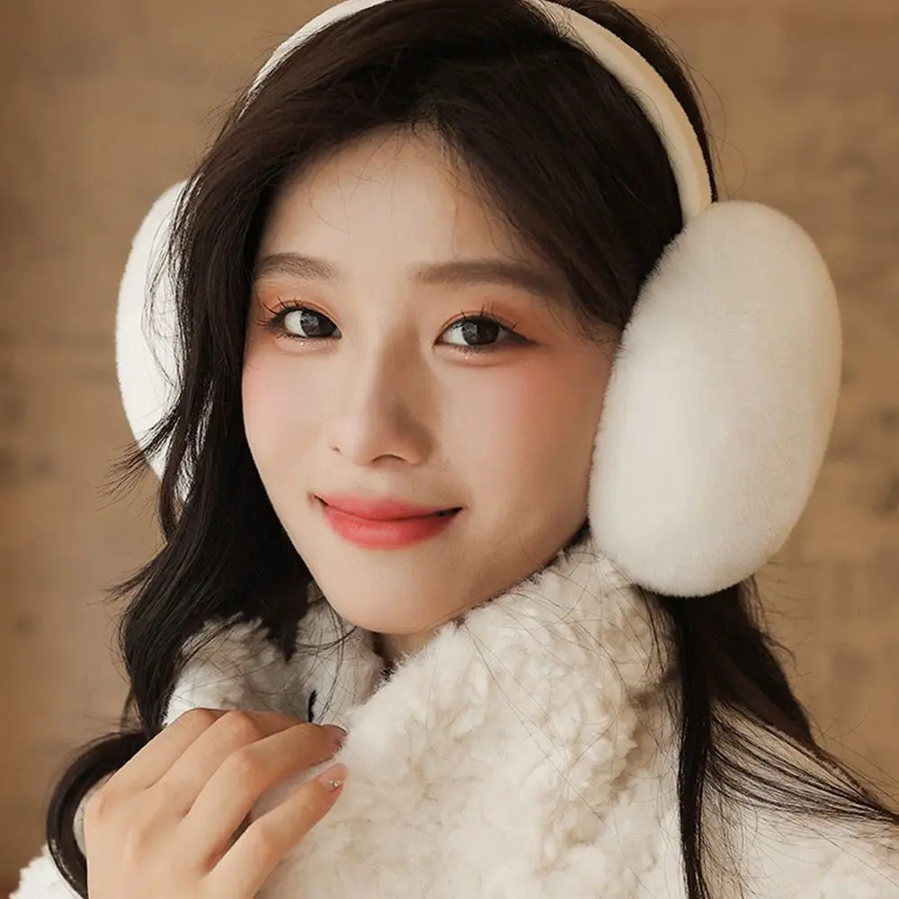 Fashion Winter Warm Soft Plush Earmuffs Cold Protection Warm Cold Protection Folding Ear Warmer Foldable Earflaps Gifts