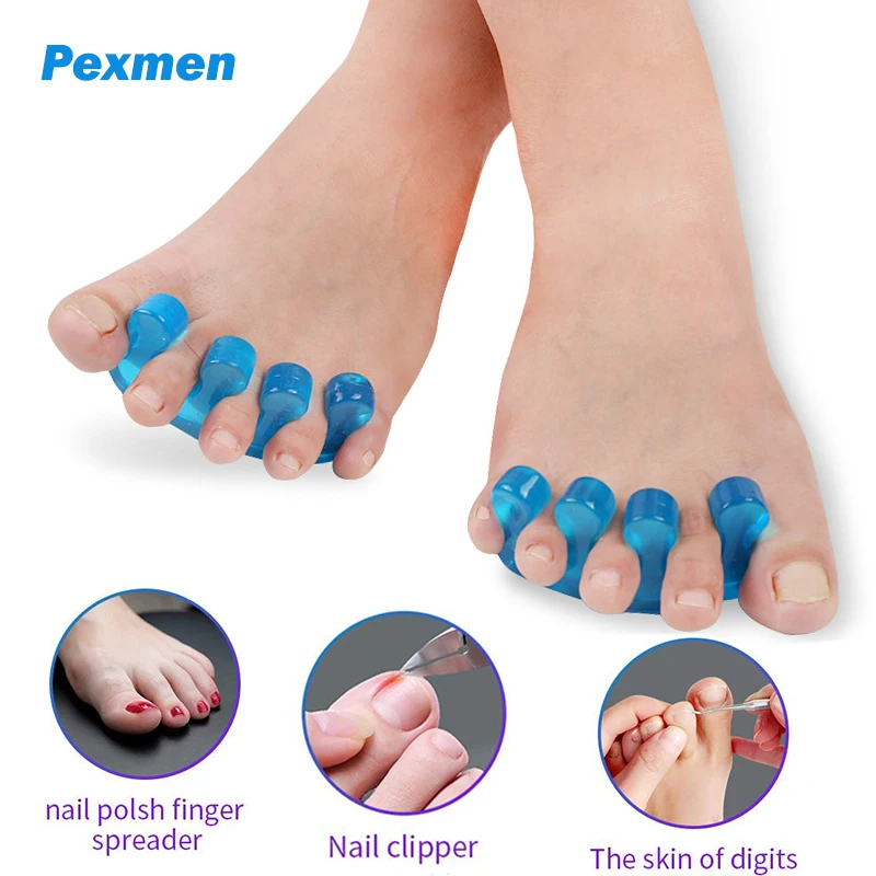 Pexmen 2Pcs Toe Separator for Nail Polish Pedicure Toe Spacers of Toenails Easy to Put Between Toes to Polish Toes Corrector